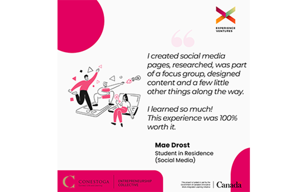 Mae Drost, social media marketing student