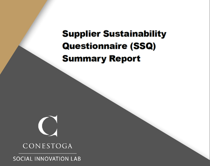 Supplier Sustainability Questionnaire (SSQ) Summary Report