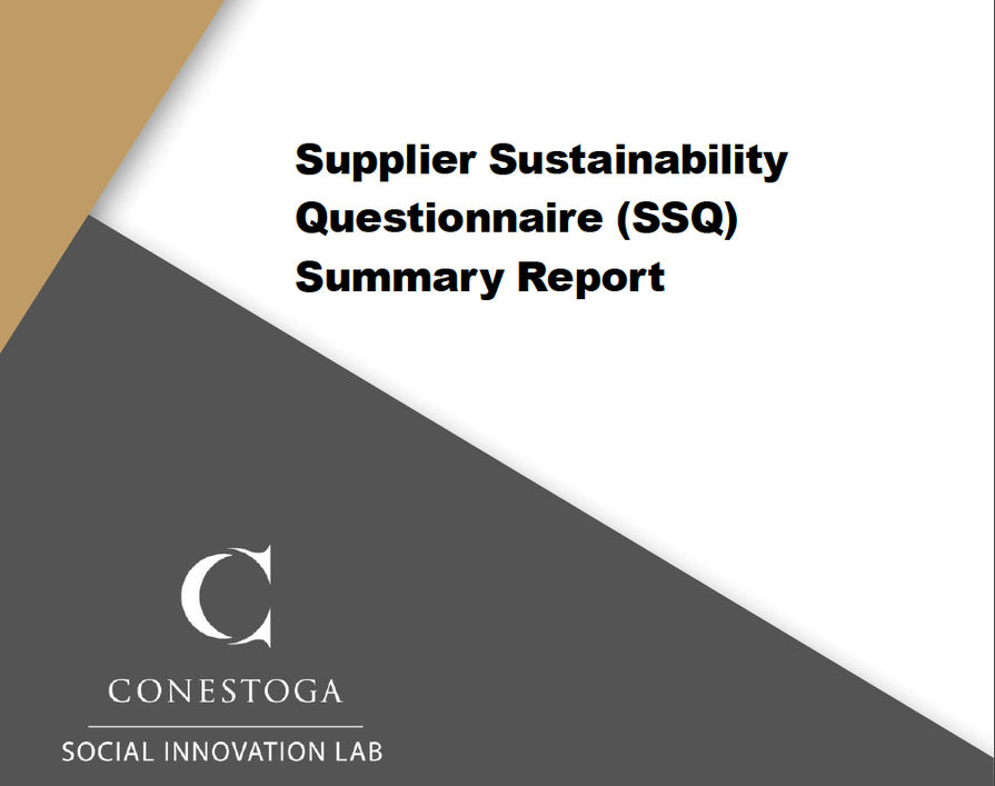 Supplier Sustainability Questionnaire (SSQ) Summary Report Supplier Sustainability Questionnaire (SSQ) Summary Report