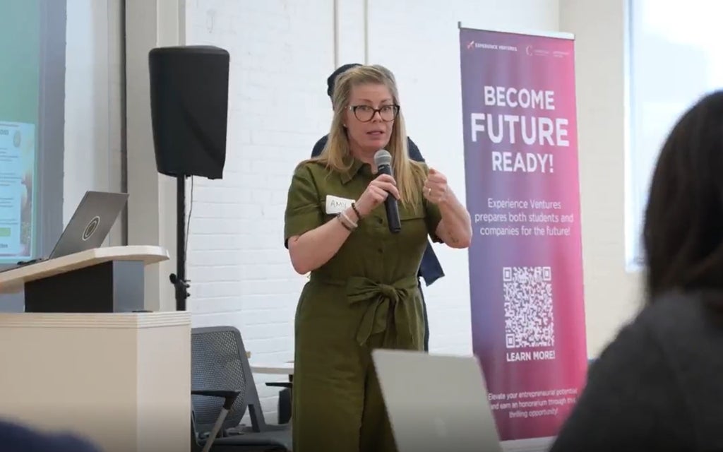 A person speaking at an event