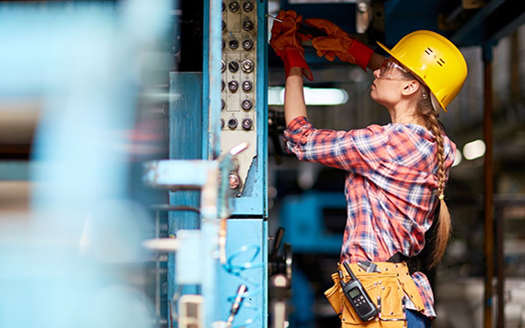 Female construction worker