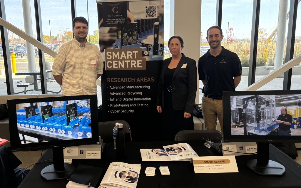 Conestoga's SMART Centre was among the research areas featured at the college's Research & Scholarship Symposium.