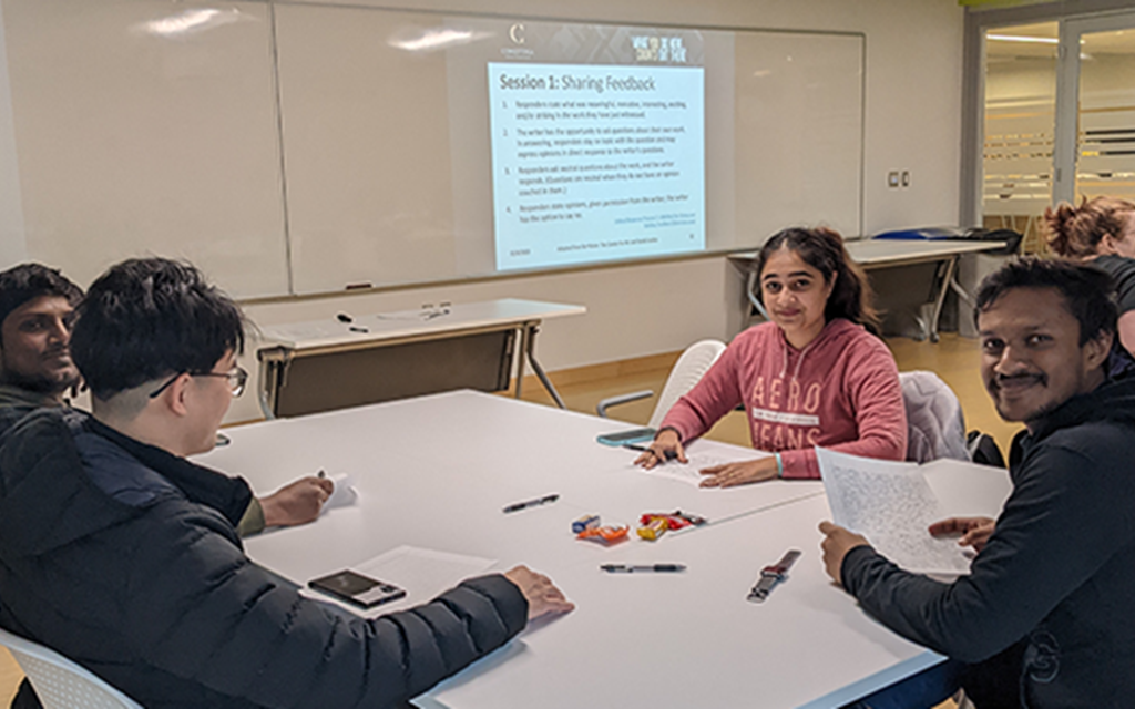 Conestoga students attend a writing workshop