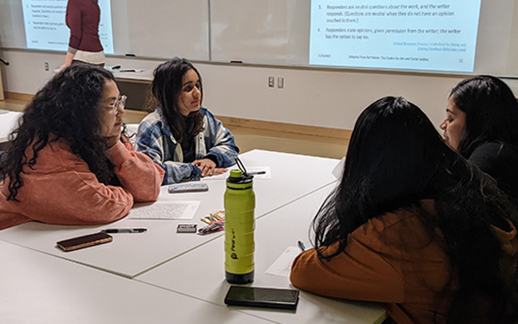 Conestoga students attend a writing workshop