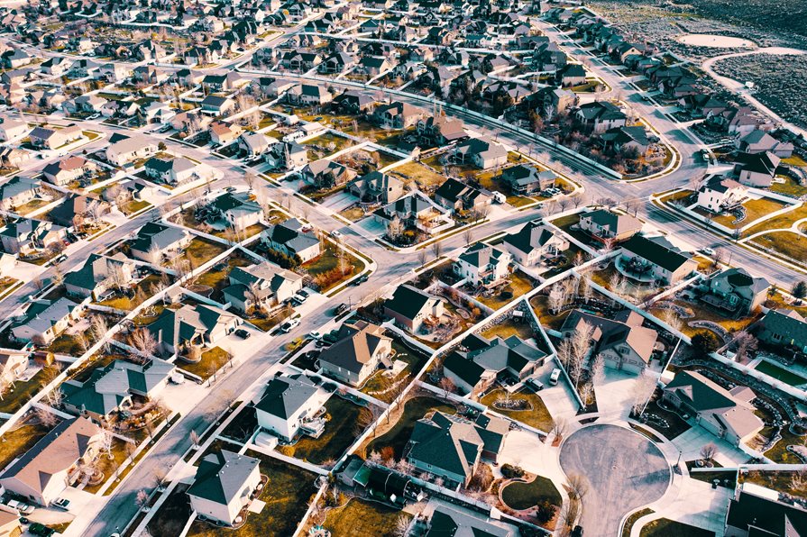 overhead shot of a neighbourhood