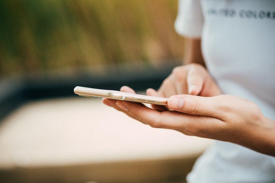 A person holding a smartphone 