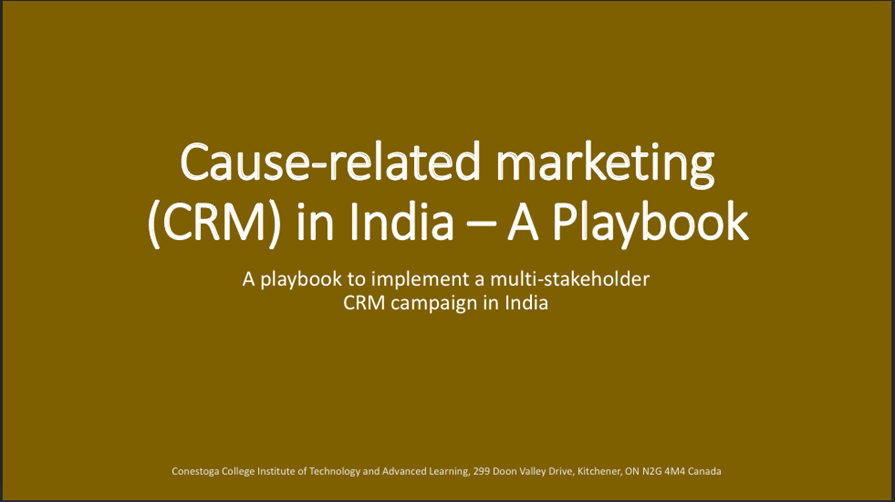 Cover for a playbook for marketing professionals to implement a multi-stakeholder CRM campaign in India 