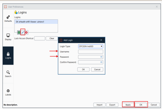 Set Login type to SK eHealth eHR Viewer in Accuro EMR