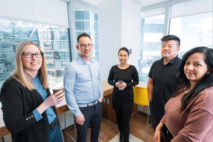 Group of eHealth employees standing together.